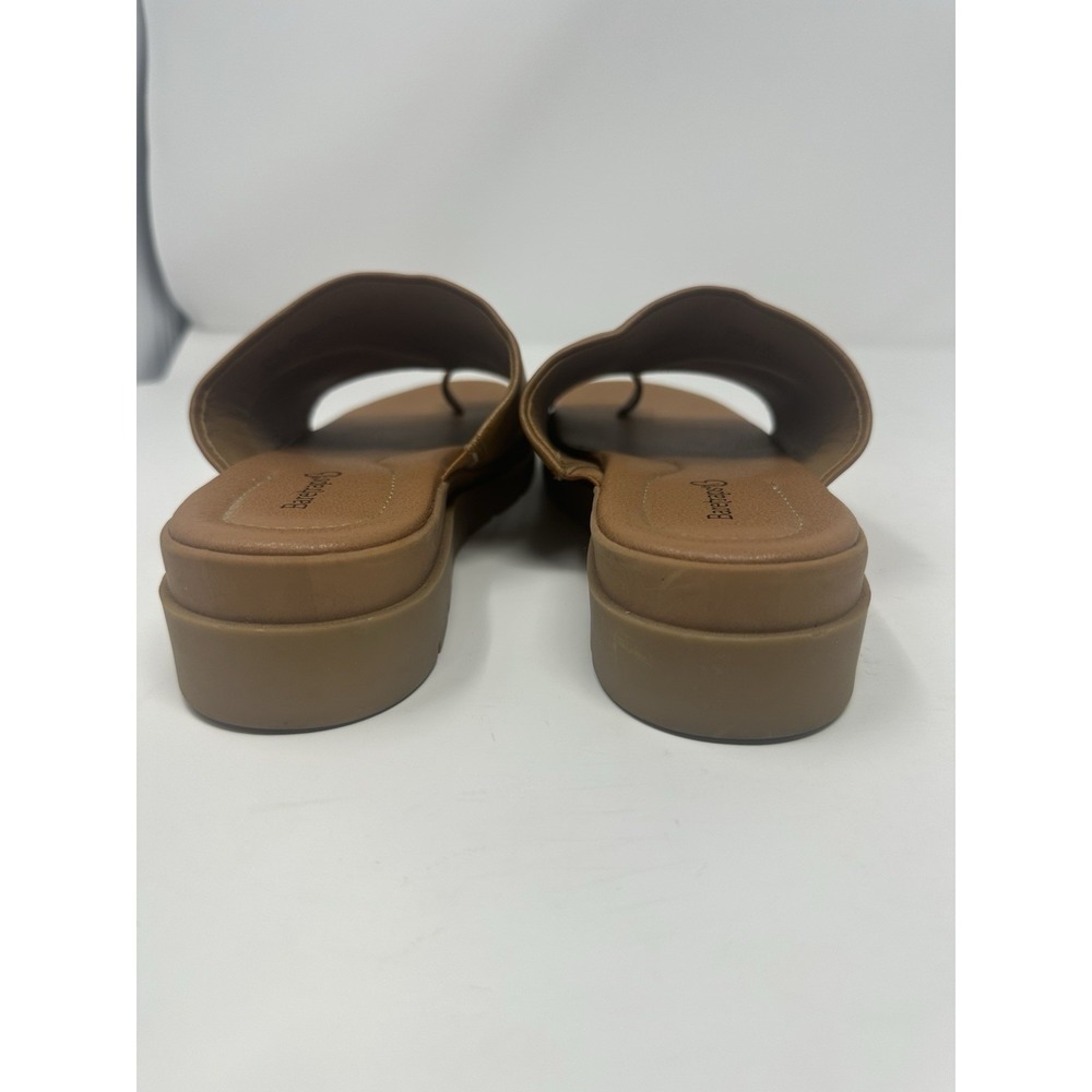 Beartraps Ravin Rumi Thong Toe Ring Sandals Women's Size 8M Tan Faux Leather EUC - Picture 2 of 5